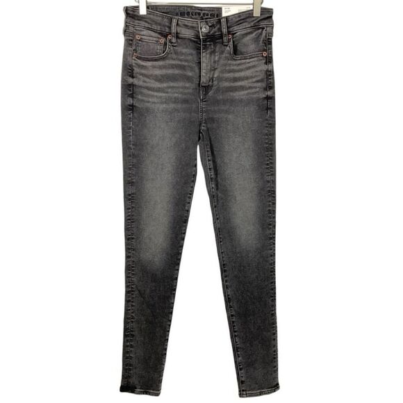 American Eagle Outfitters Gray Soft Knit Hi Rise Jegging Jeans 8 NWT - Picture 1 of 6